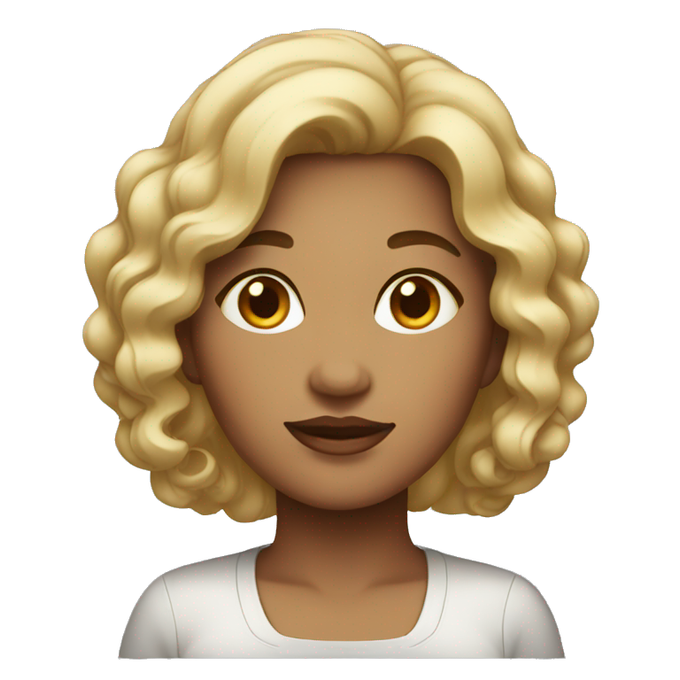 Matt Girl With Short Wavy Dark Hair Ai Emoji Generator 1086