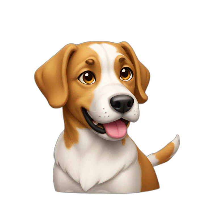 Apple Dog emoji in five-panel hat | AI Emoji Generator