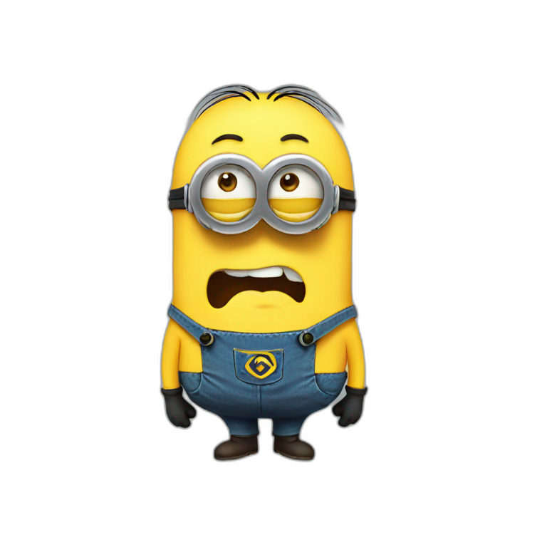 Tired minion | AI Emoji Generator