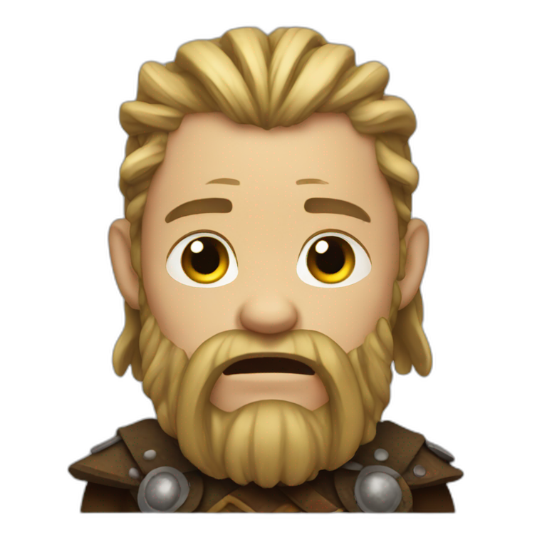 Sad crying viking | AI Emoji Generator