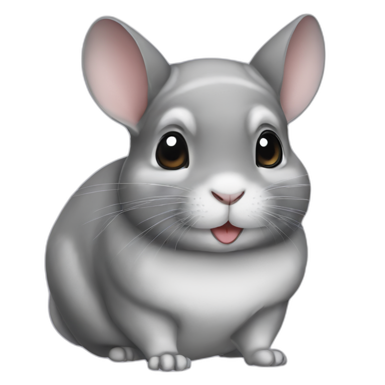 chinchilla working with laptop | AI Emoji Generator