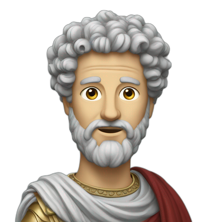 MARCUS AURELIUS SPEAKING IN HALL | AI Emoji Generator