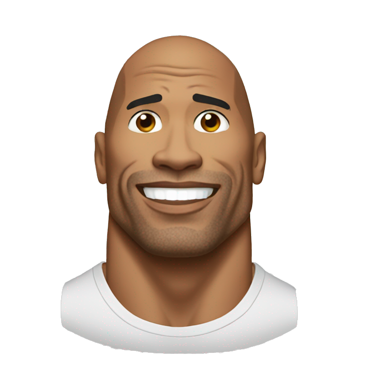 dwayne johnson with a mobile phone | AI Emoji Generator