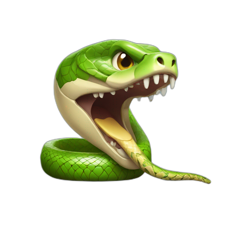 Snake eat ice cream | AI Emoji Generator