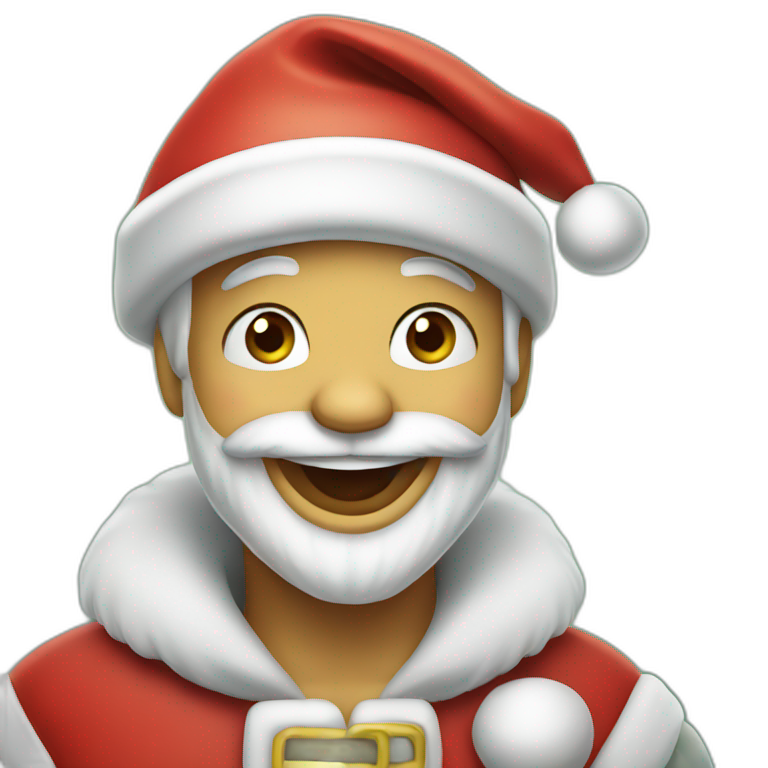 happy girls with santa hats | AI Emoji Generator