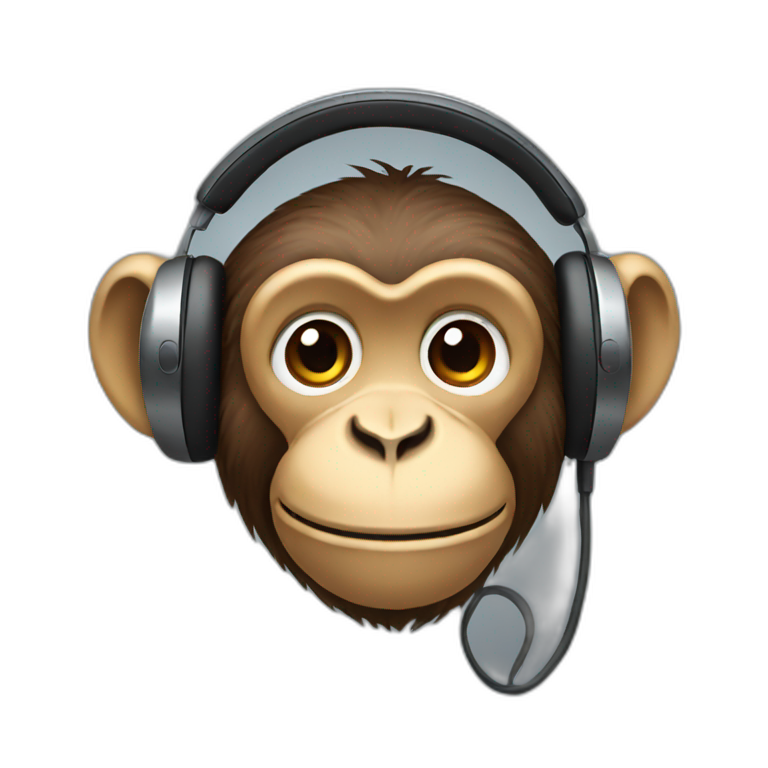 Girl with monkey | AI Emoji Generator