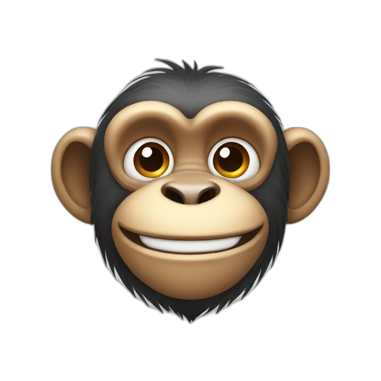 Monkey smiling | AI Emoji Generator