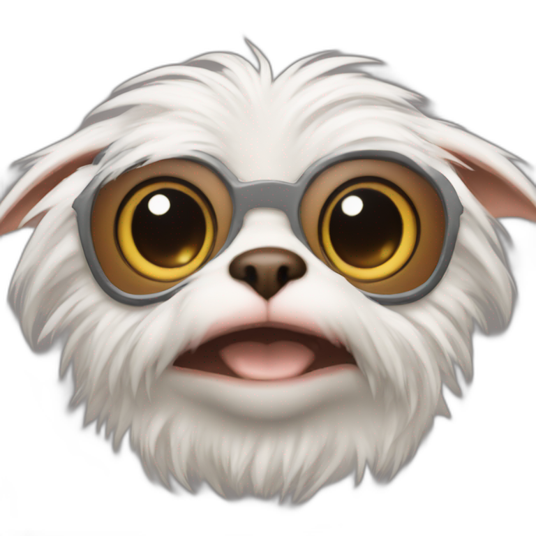 cat with round face looking like gizmo | AI Emoji Generator