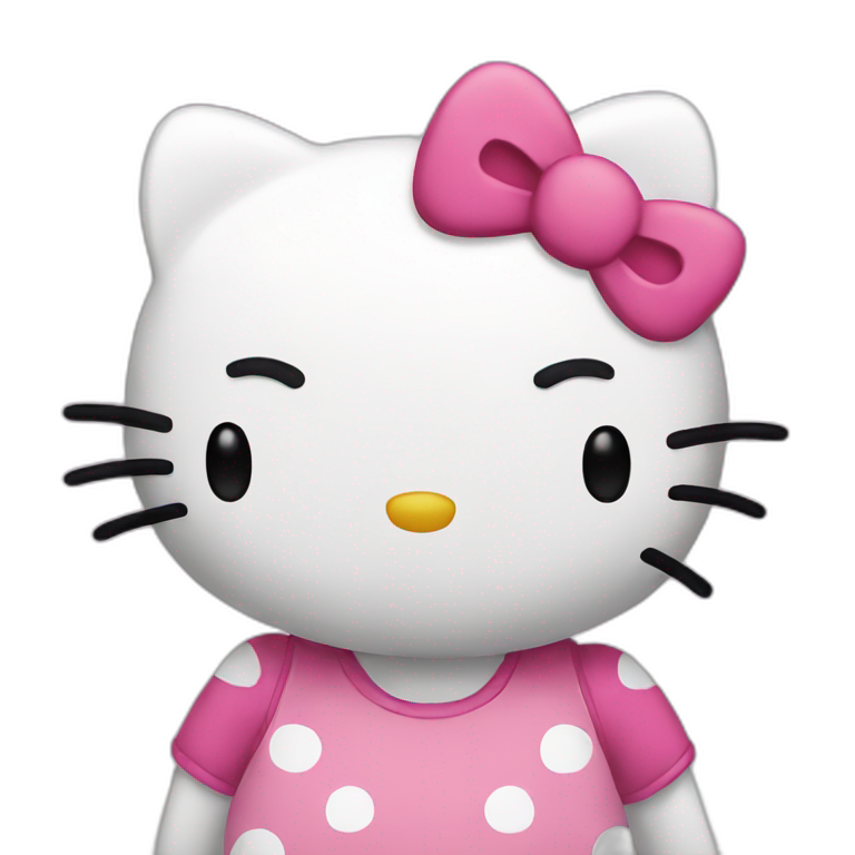 hello kitty with red hair toy | AI Emoji Generator