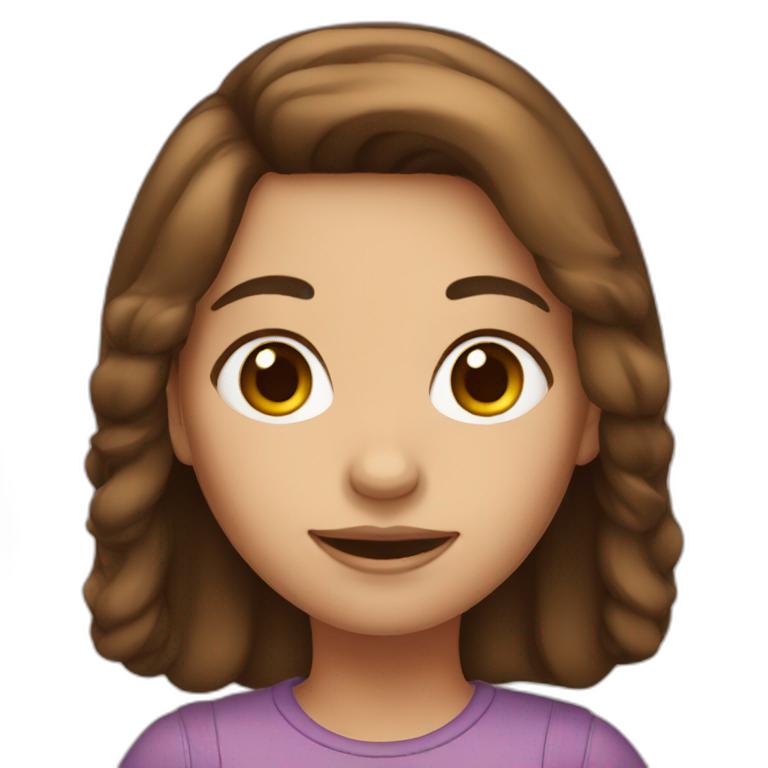 arab girl with brown hair | AI Emoji Generator