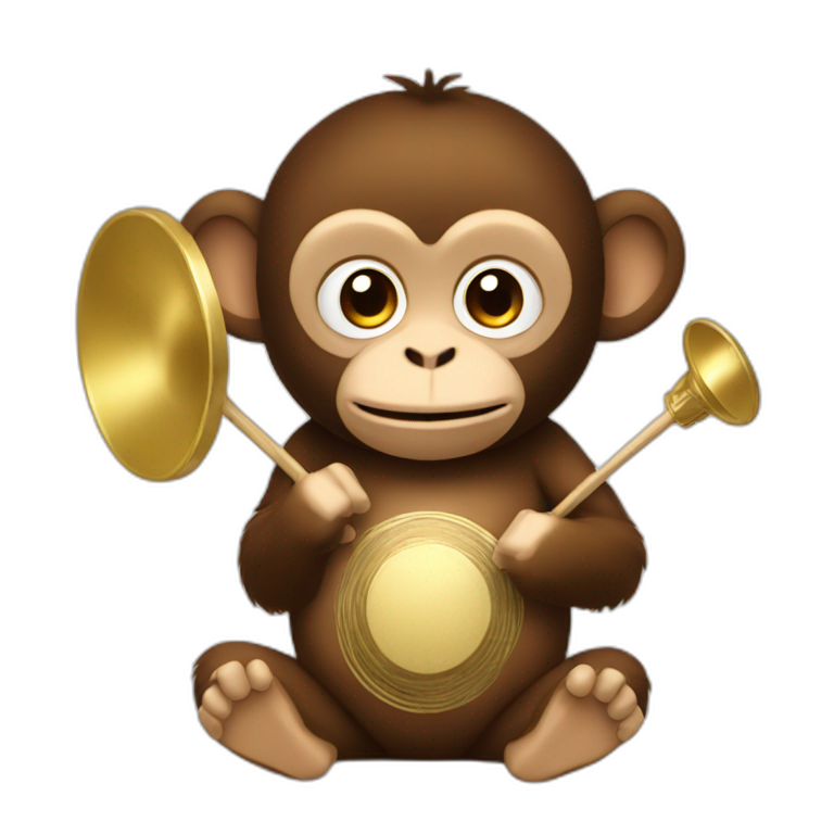 monkey with cymbals | AI Emoji Generator