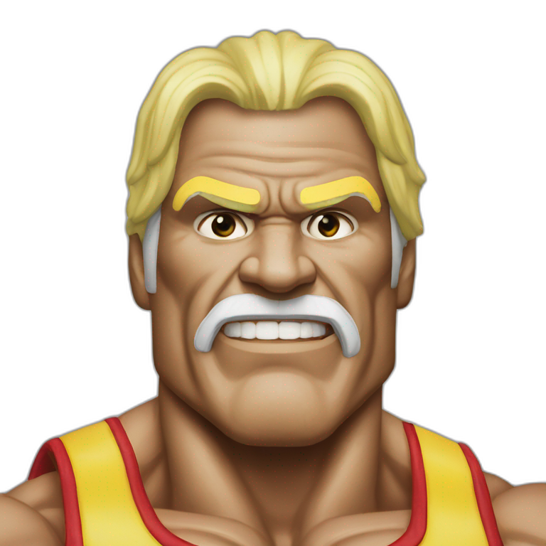 hulk hogan golpeando a un científico con una silla | AI Emoji Generator