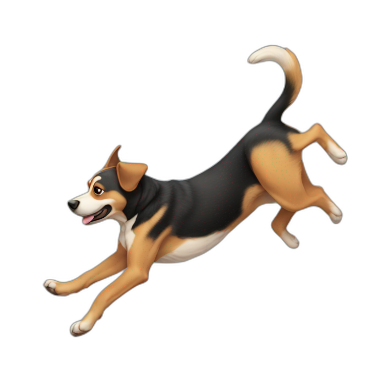 Dog doing agility | AI Emoji Generator