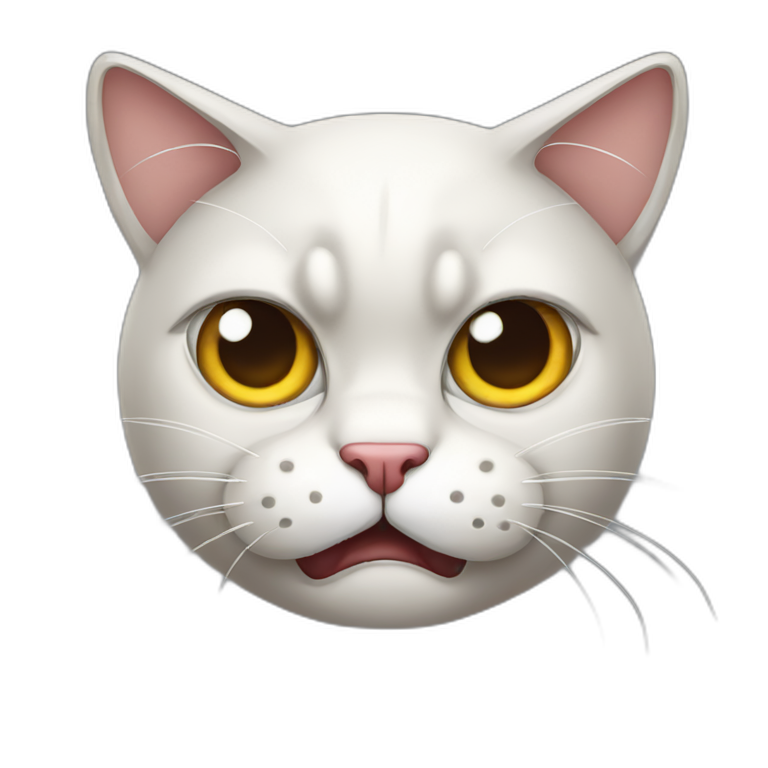 Angry cat with pierced ears | AI Emoji Generator