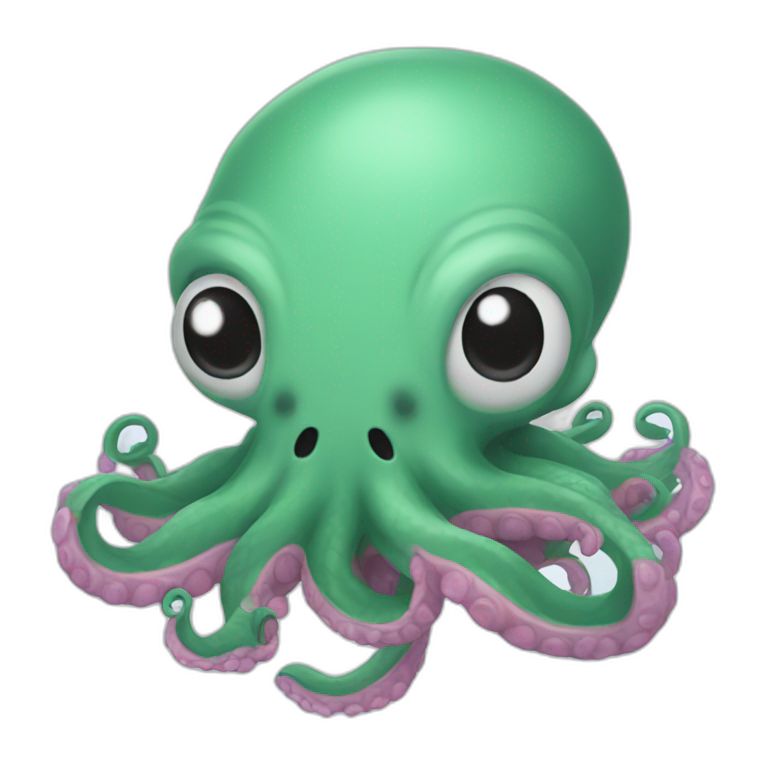 cute kraken cute face crying | AI Emoji Generator