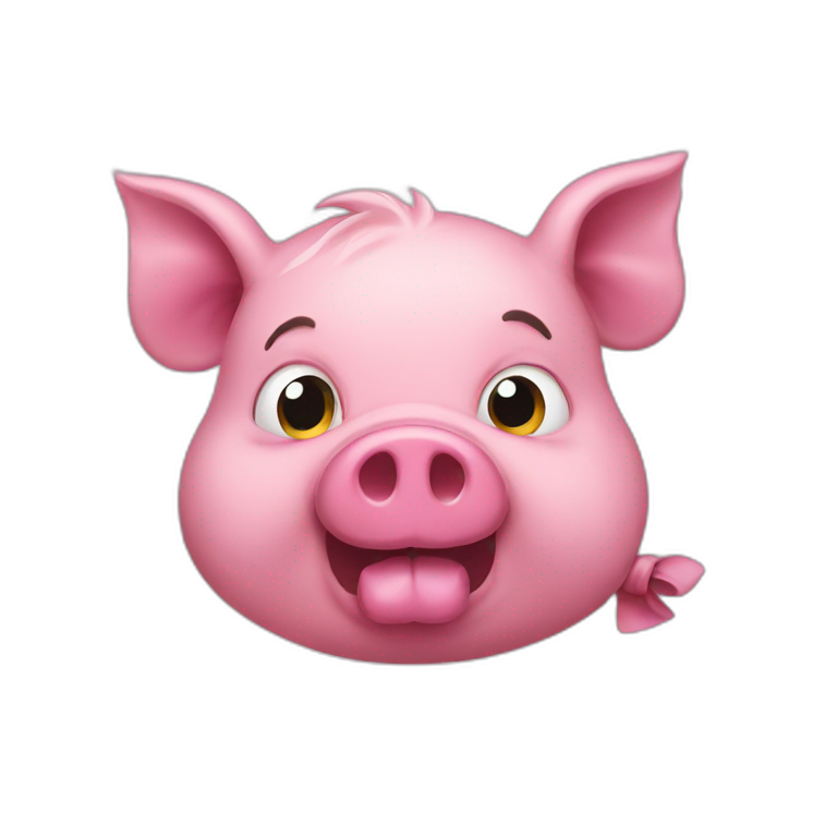 Fat pig pink called Josh | AI Emoji Generator