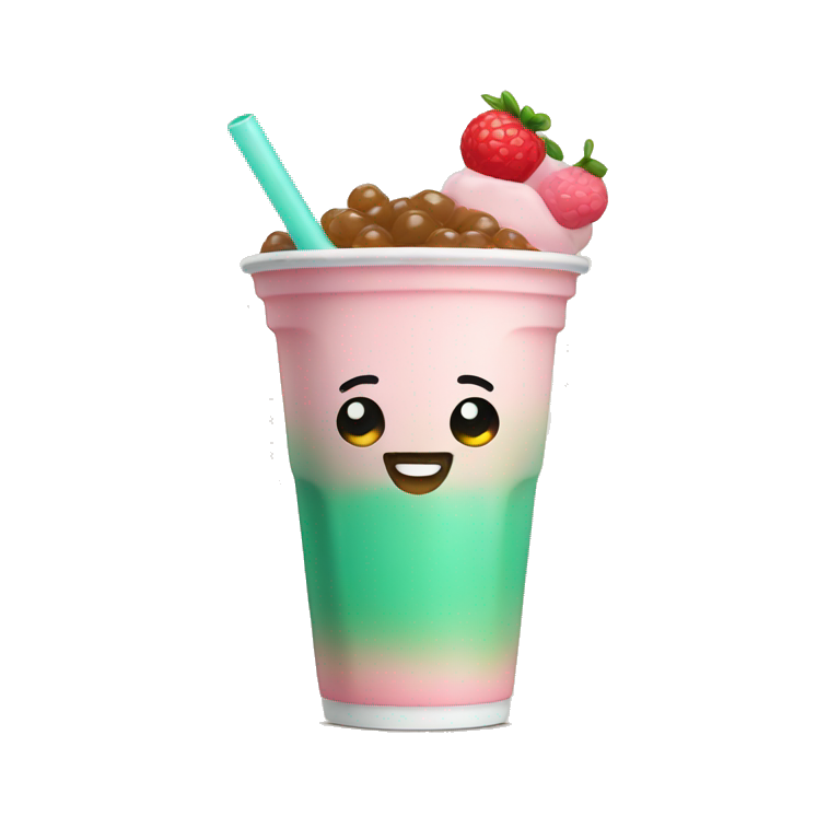 Pink boba | AI Emoji Generator