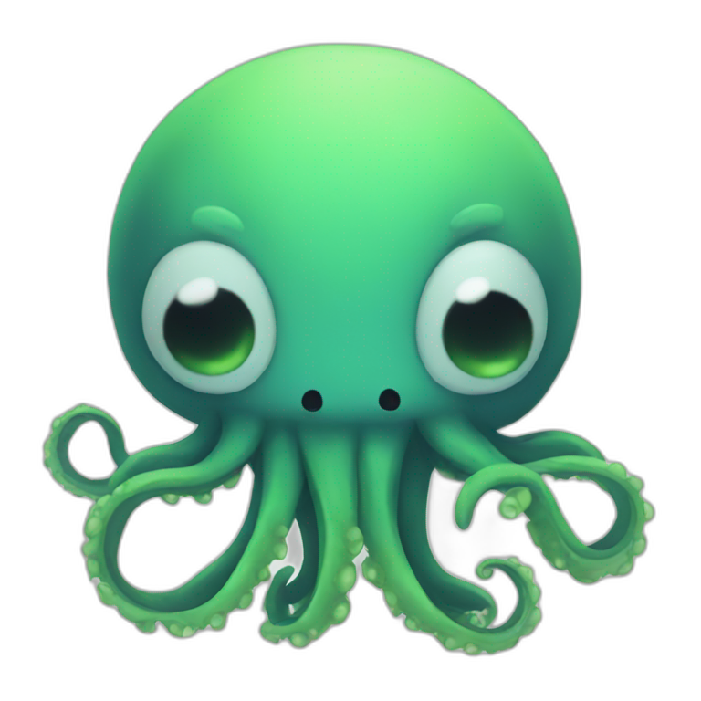 cute kraken with super sayian hair | AI Emoji Generator