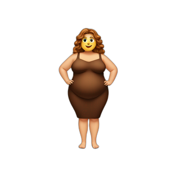 Obese Woman Big Belly Grosse Fesse Cuisse Cheveux Marron Ai Emoji Generator