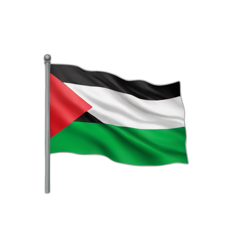 Palestine flag on map with roses | AI Emoji Generator