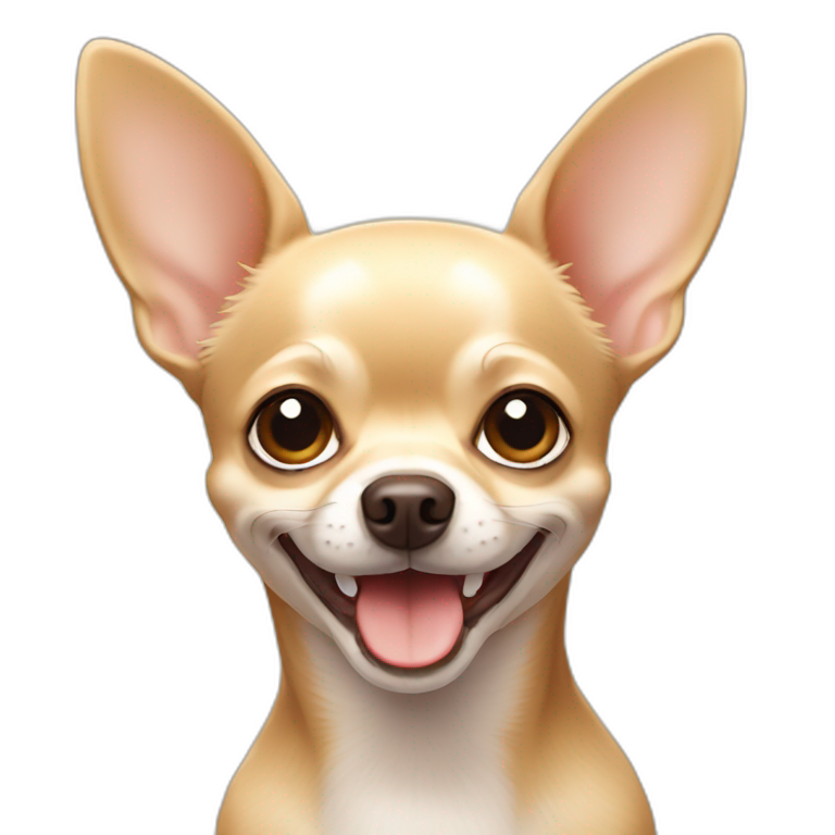 chihuahua smiling with a scarf | AI Emoji Generator