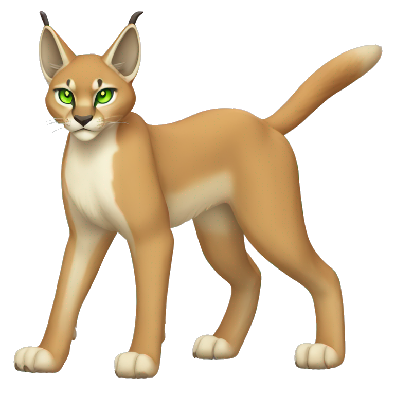 Lynx-Caracal-Fakemon-hybrid with orange points, green eyes brown toes ...