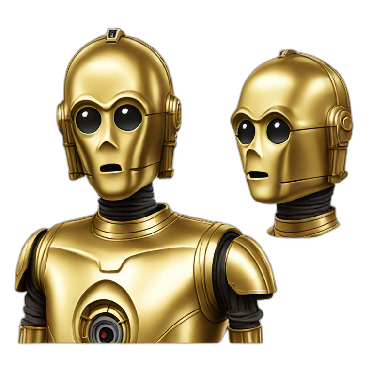 Yoda avec R2D2 et C3PO | AI Emoji Generator