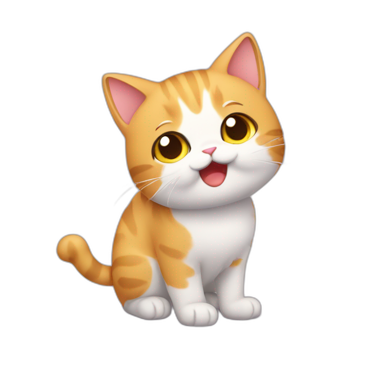 uwu cat holding a heart | AI Emoji Generator