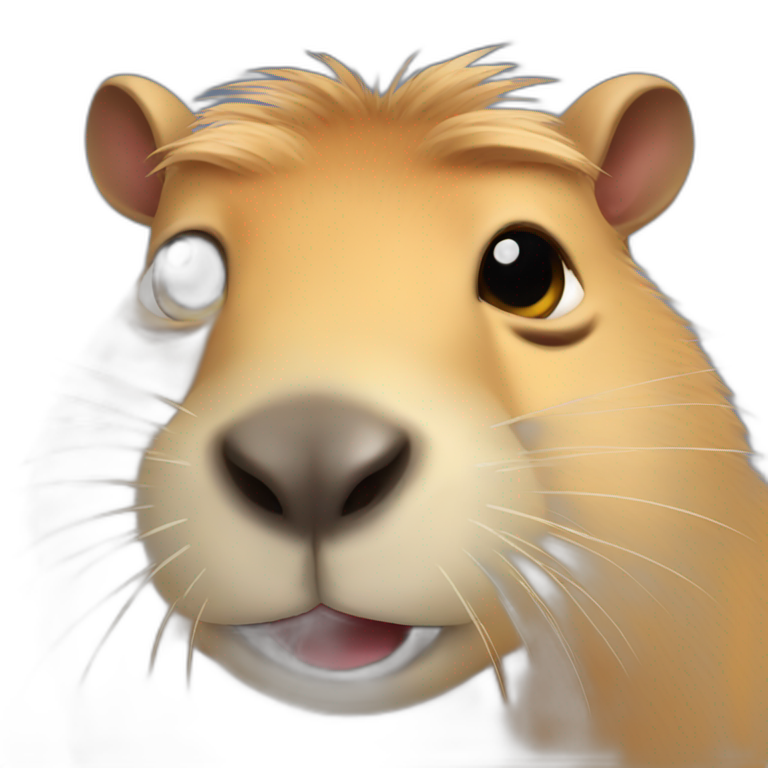 Capybara wink with one eye | AI Emoji Generator