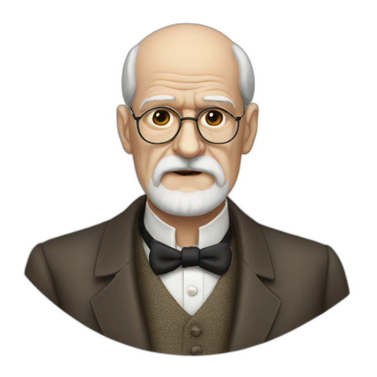 Freud with parrot | AI Emoji Generator