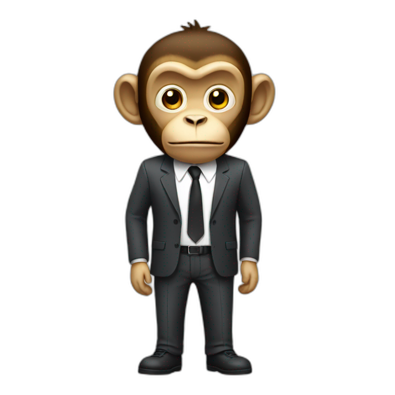 smart monkey full body | AI Emoji Generator