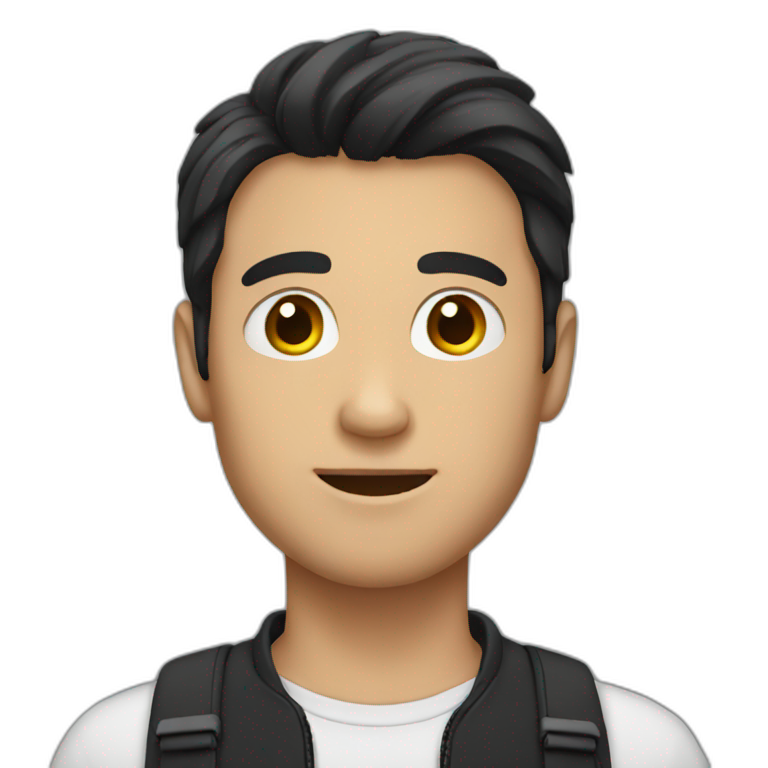 Dark Hair Guy With Beard And White Skin Dark Brown Eyes Ai Emoji