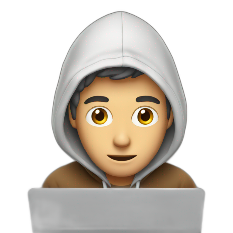 man behind laptop | AI Emoji Generator