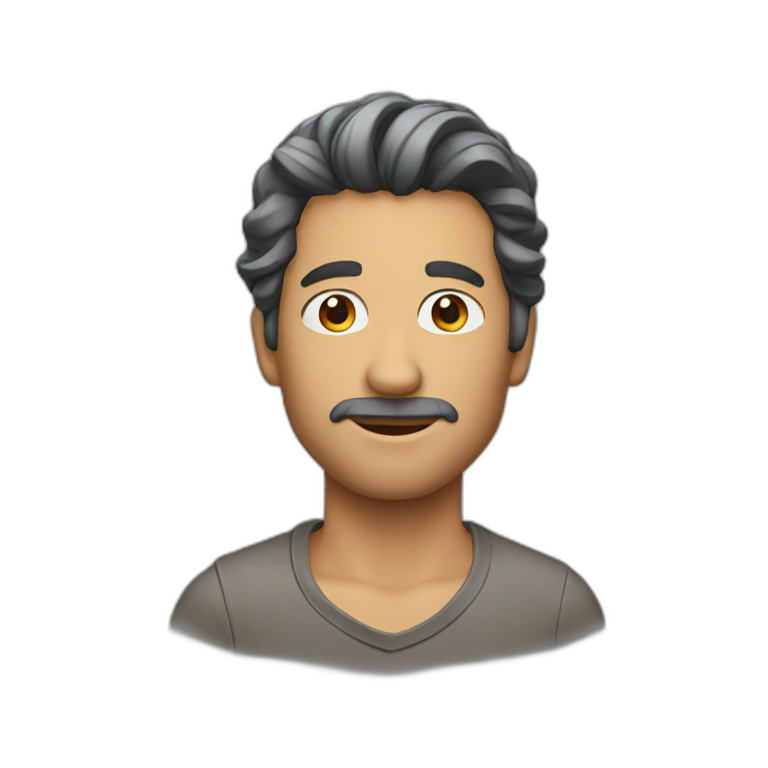 men with brunette hair | AI Emoji Generator