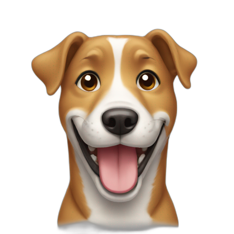 Dog 🐶 smiling and waving | AI Emoji Generator