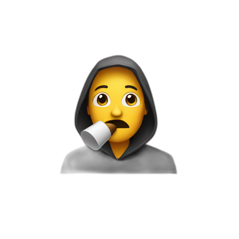 Shh I'm mewing | AI Emoji Generator