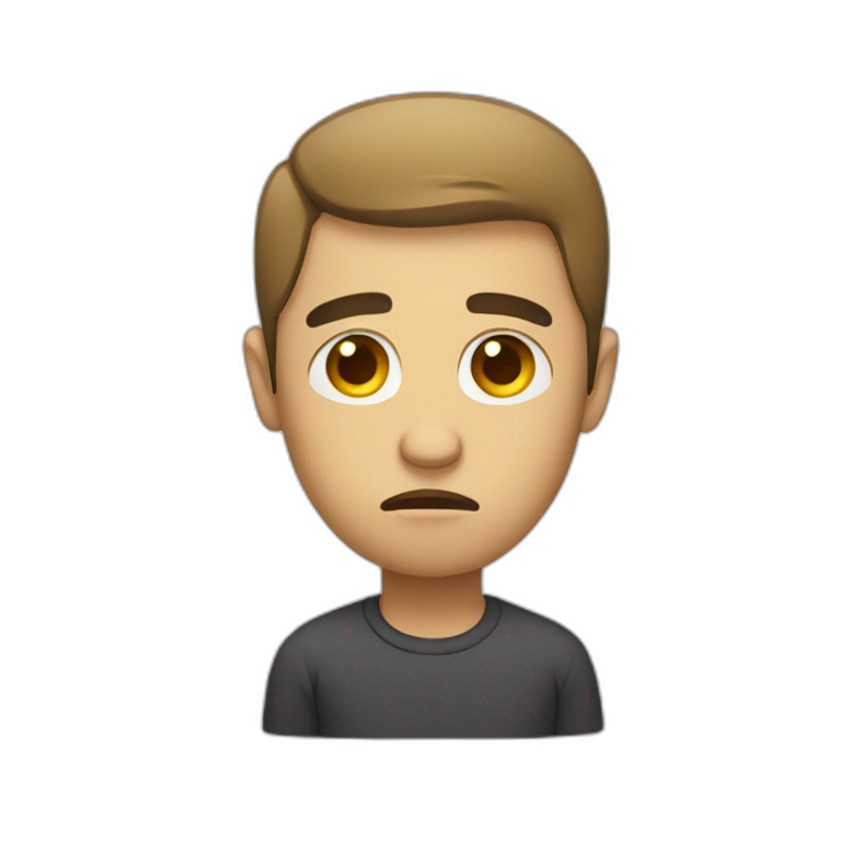 sad man | AI Emoji Generator