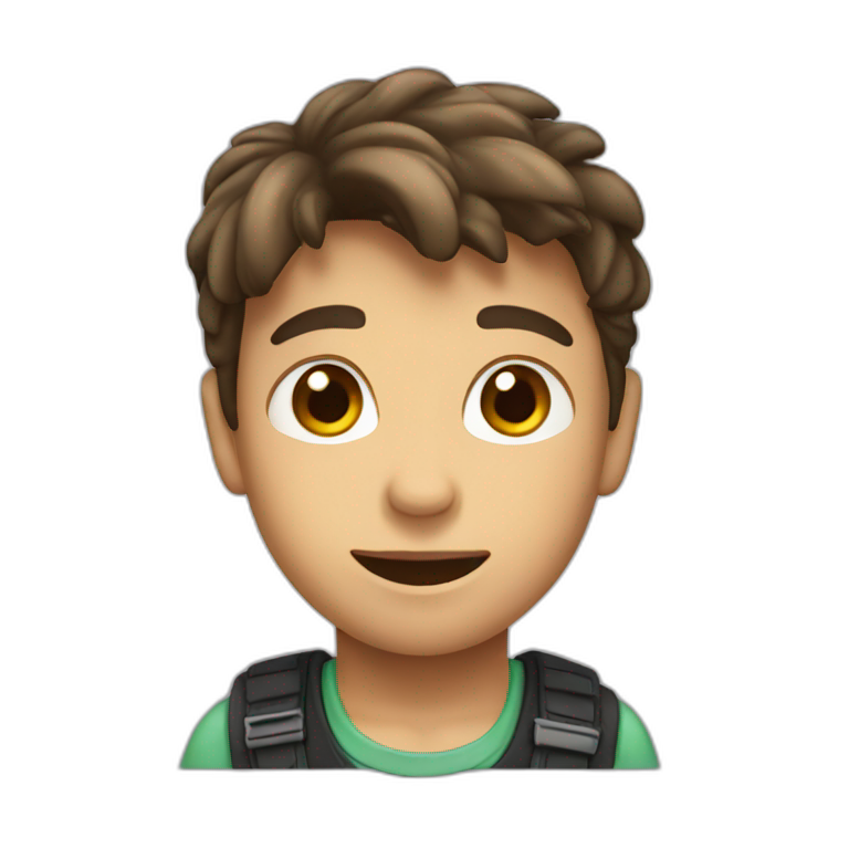 A boy with 🫶🏻 | AI Emoji Generator