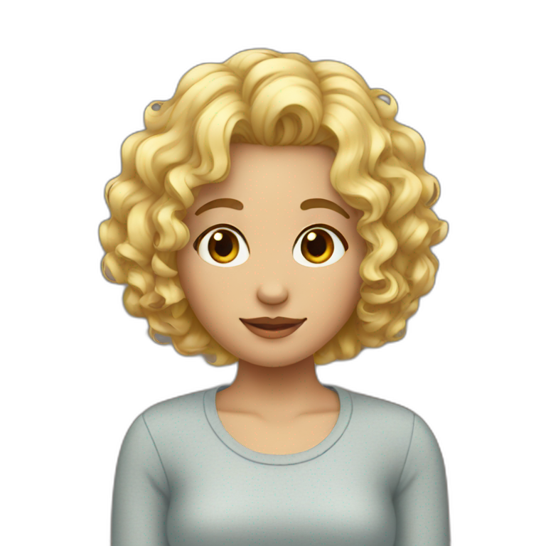 a man with short dark curly hair, a gold earing | AI Emoji Generator