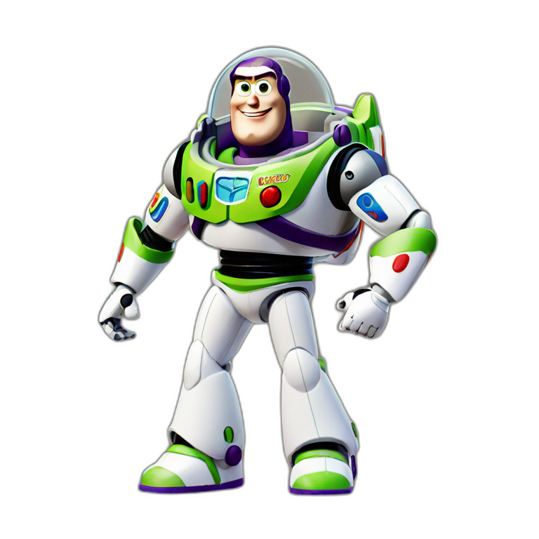 buzz lightyear with sunglasses eat icecream | AI Emoji Generator