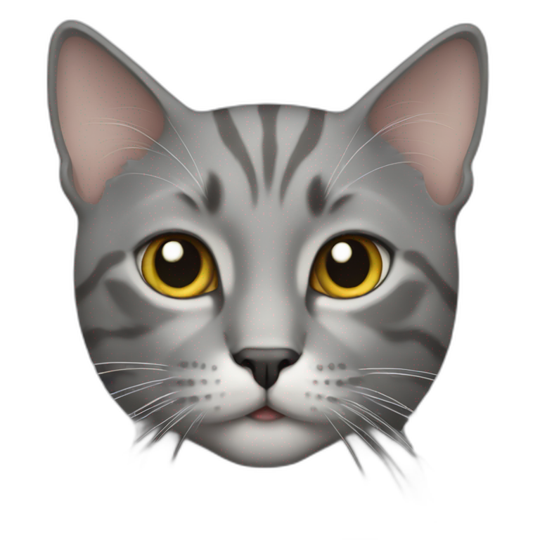 laughing grey cat | AI Emoji Generator