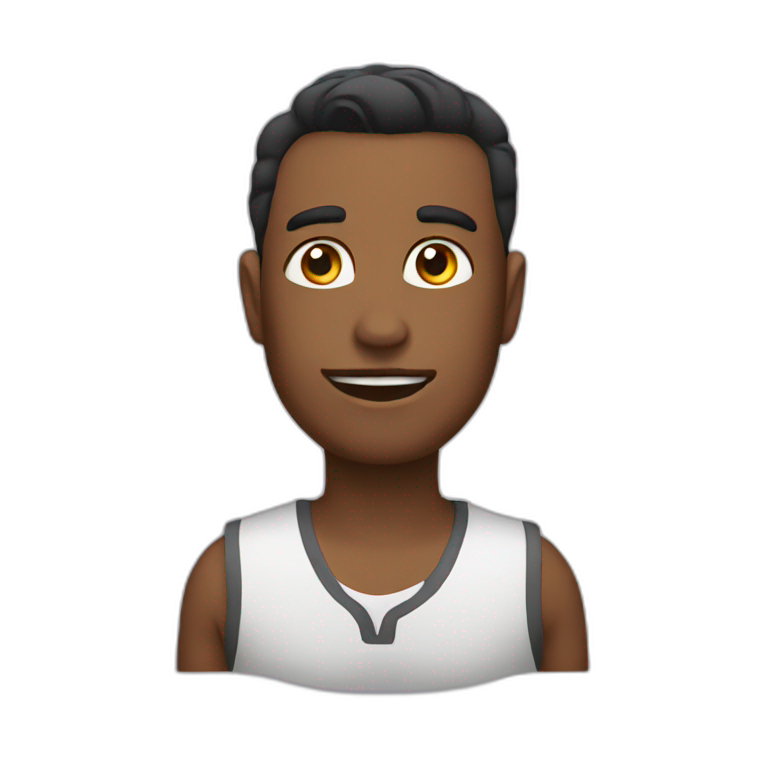 Lightskin guy with curly taper afro | AI Emoji Generator