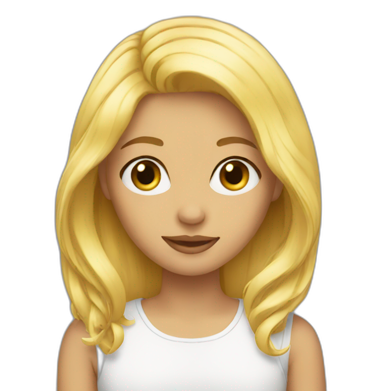 Fcb Girl Blonde Hair Ai Emoji Generator 4666