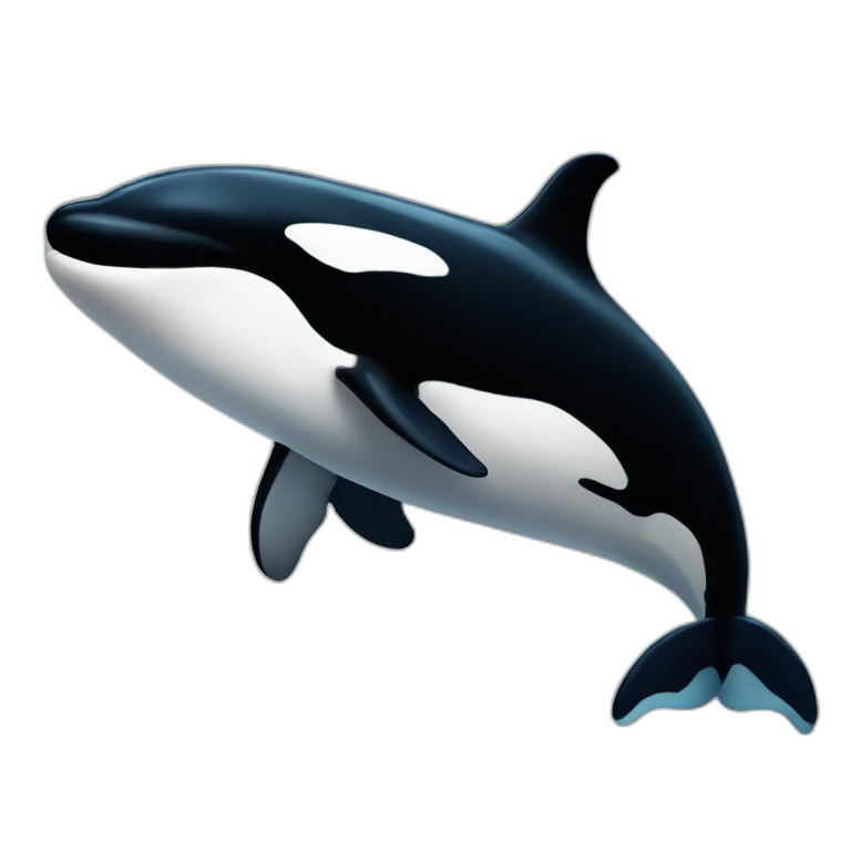 Anthropomorphic Killer Whale Sticking Out Its Tongue 