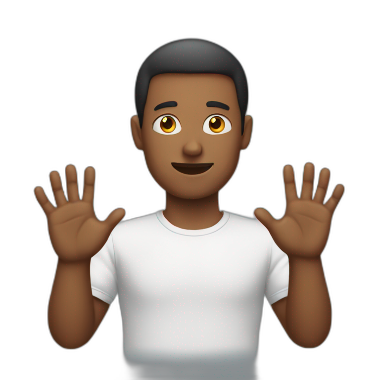 squeezie crossing his hands under his head | AI Emoji Generator