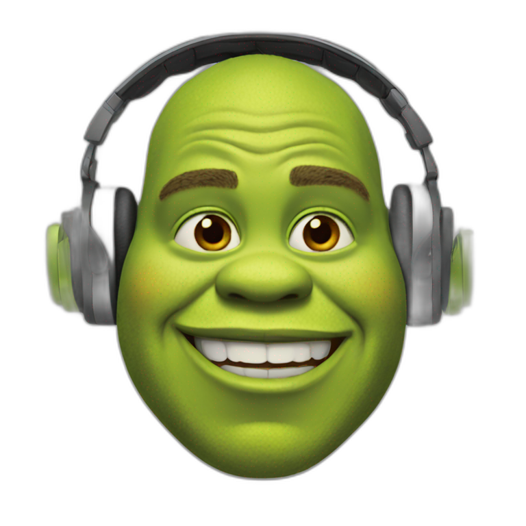 shrek with mustaches | AI Emoji Generator