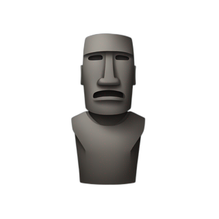 moai wearing sunglasses | AI Emoji Generator