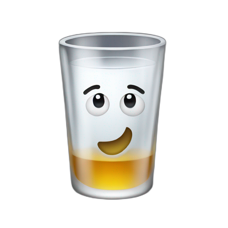 emoji of a shot glass filled with green liquid that has bubbles | AI ...