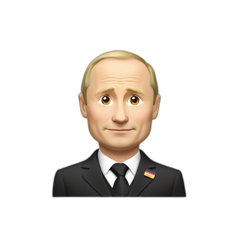 Vladimir putin with pride flag riding on a bear | AI Emoji Generator