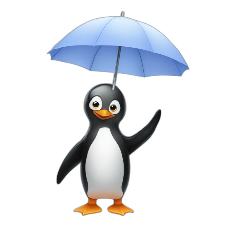 Umbrella With Raindrops Ai Emoji Generator